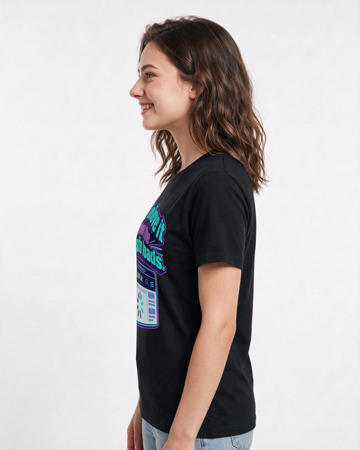 Political Statement Black T-Shirt for Women – Everyday Expression Graphic Tee product image 2