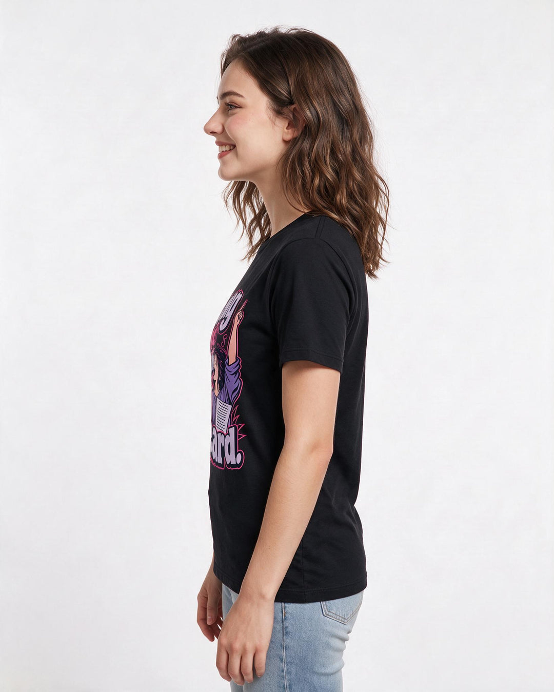 Meme Black T-Shirt for Women – Everyday Expression Graphic Tee product image 2