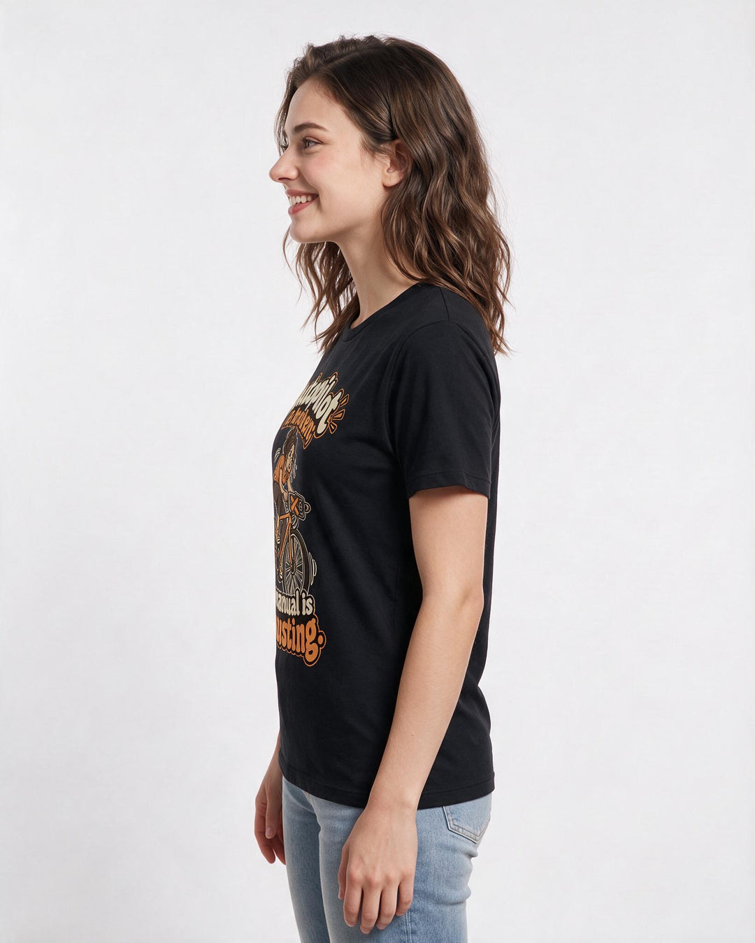 Meme Black T-Shirt for Women – Everyday Expression Graphic Tee product image 2