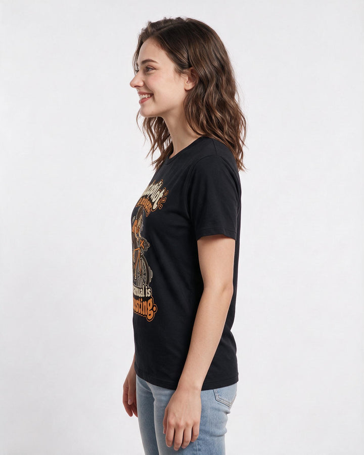Meme Black T-Shirt for Women – Everyday Expression Graphic Tee product image 2