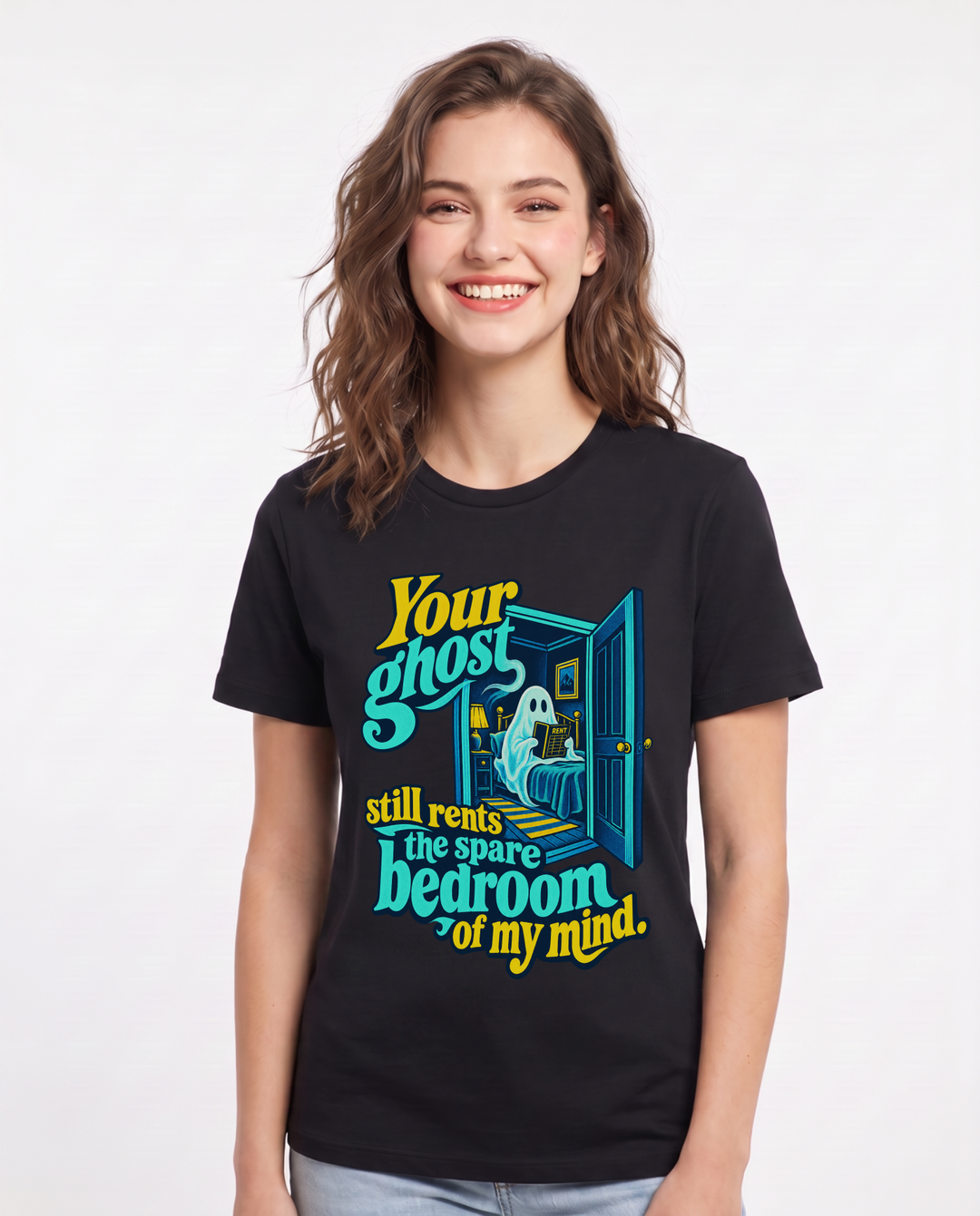 Halloween Black T-Shirt for Women – Halloween Theme Graphic Tee product image 3