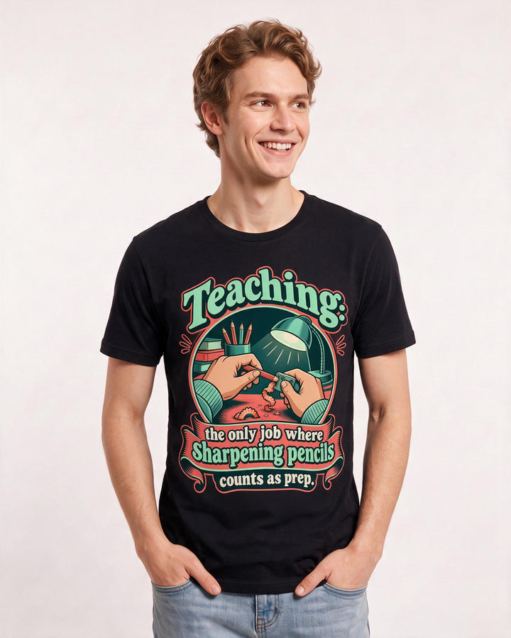 Teacher Black T-Shirt for Men – Everyday Expression Graphic Tee product image 1
