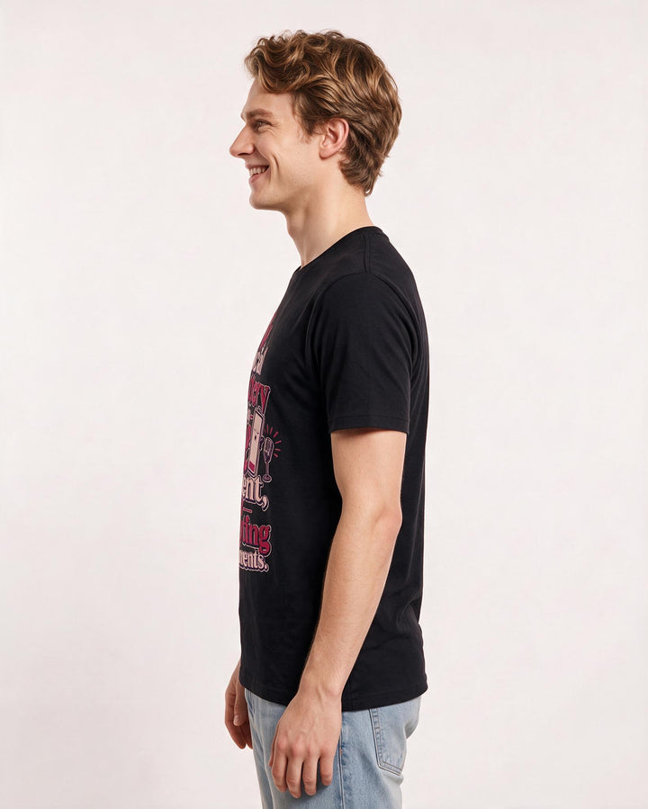 Meme Black T-Shirt for Men – Everyday Expression Graphic Tee product image 2