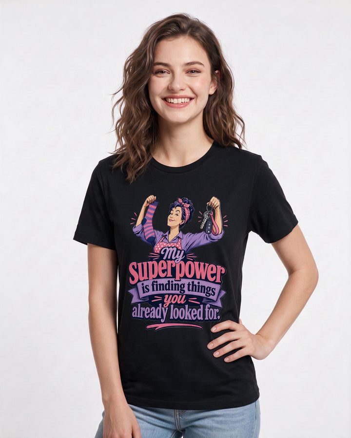 Mom Black T-Shirt for Women – Everyday Expression Graphic Tee product image 1