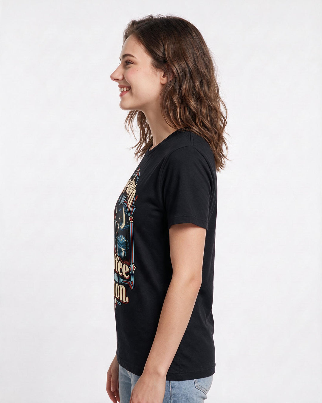 Hunting Black T-Shirt for Women – Everyday Expression Graphic Tee product image 2