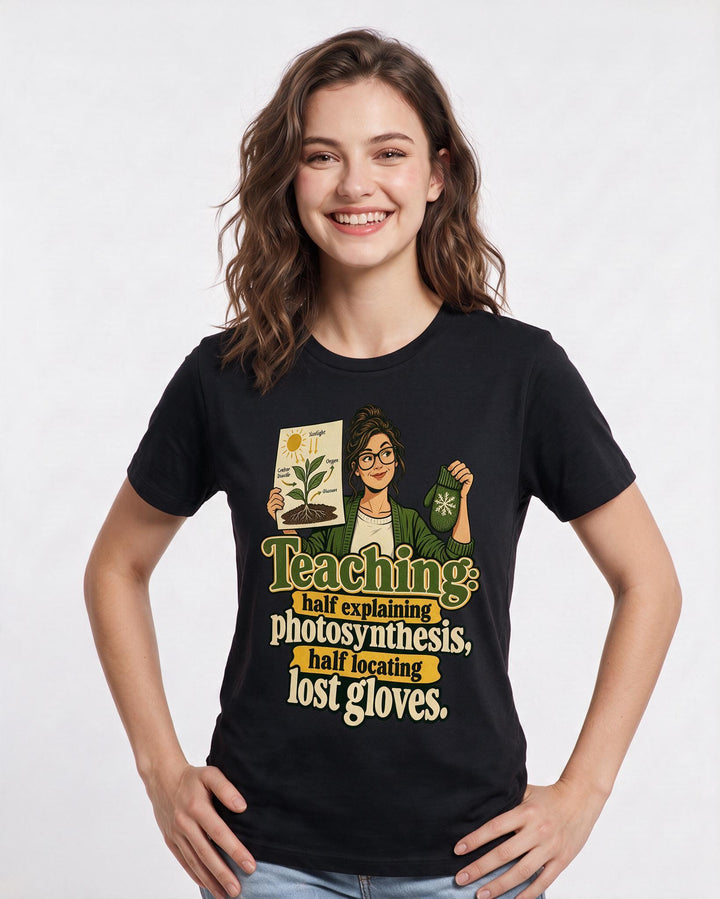Teacher Black T-Shirt for Women – Everyday Expression Graphic Tee product image 1