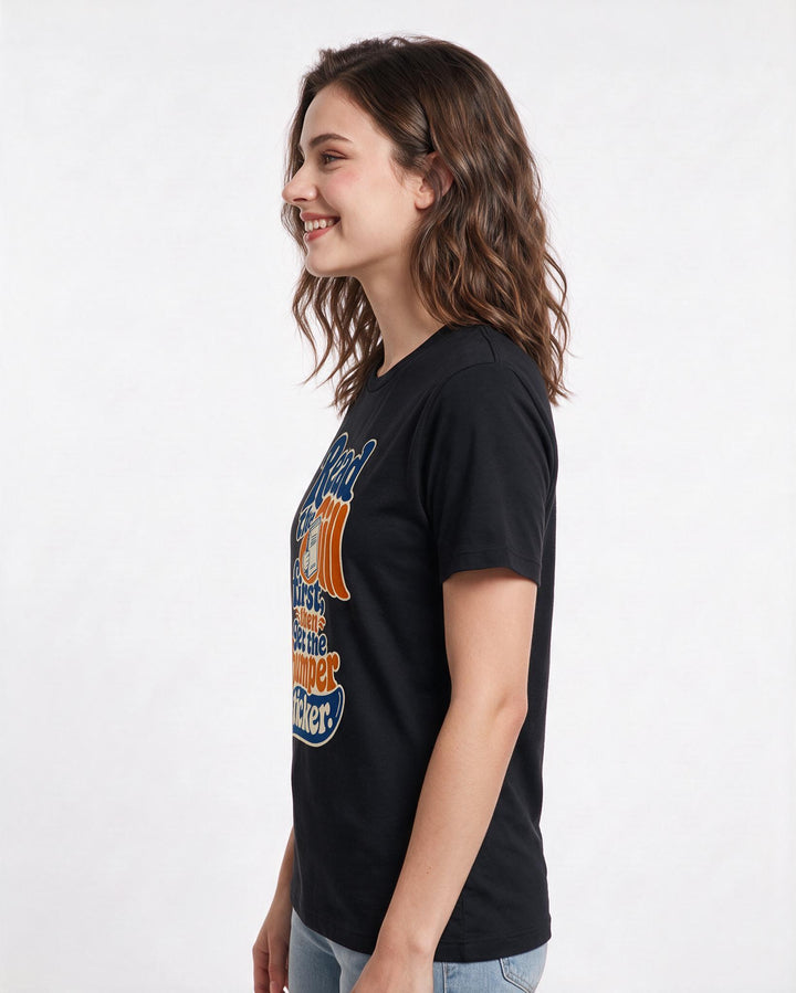 Political Statement Black T-Shirt for Women – Everyday Expression Graphic Tee product image 2