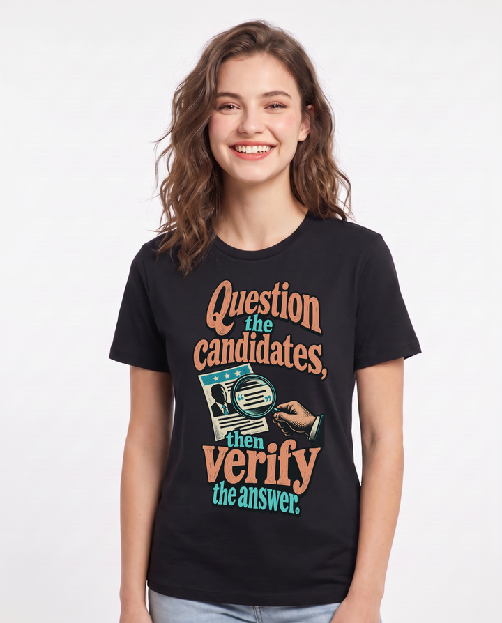 Political Statement Black T-Shirt for Women – Everyday Expression Graphic Tee product image 3