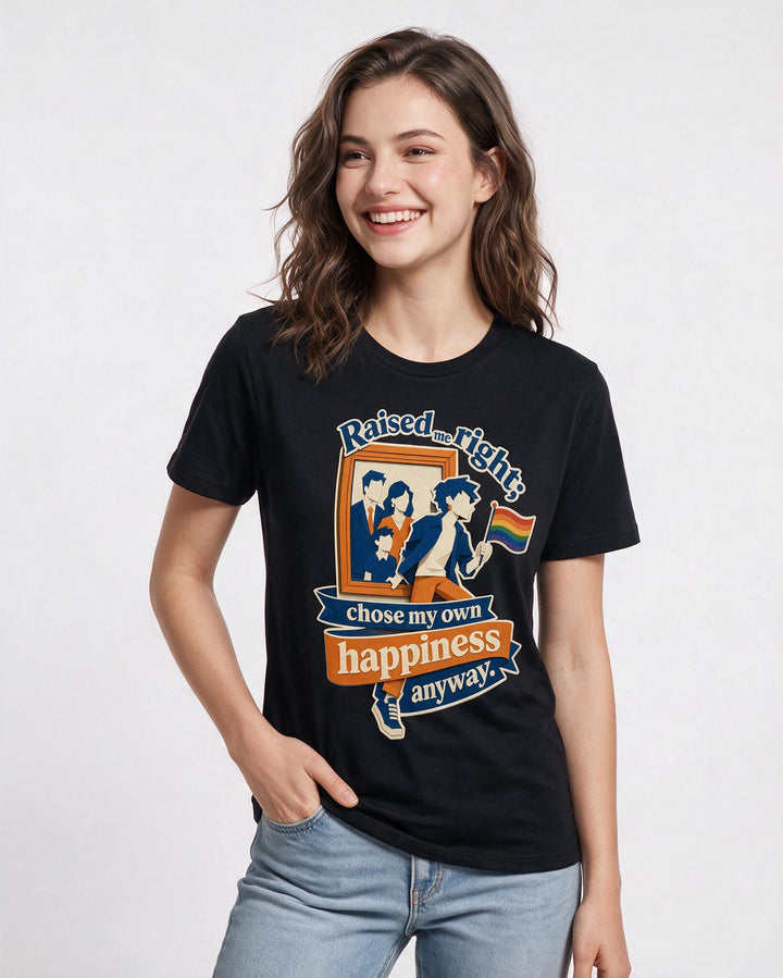 Pride Black T-Shirt for Women – Everyday Expression Graphic Tee product image 3