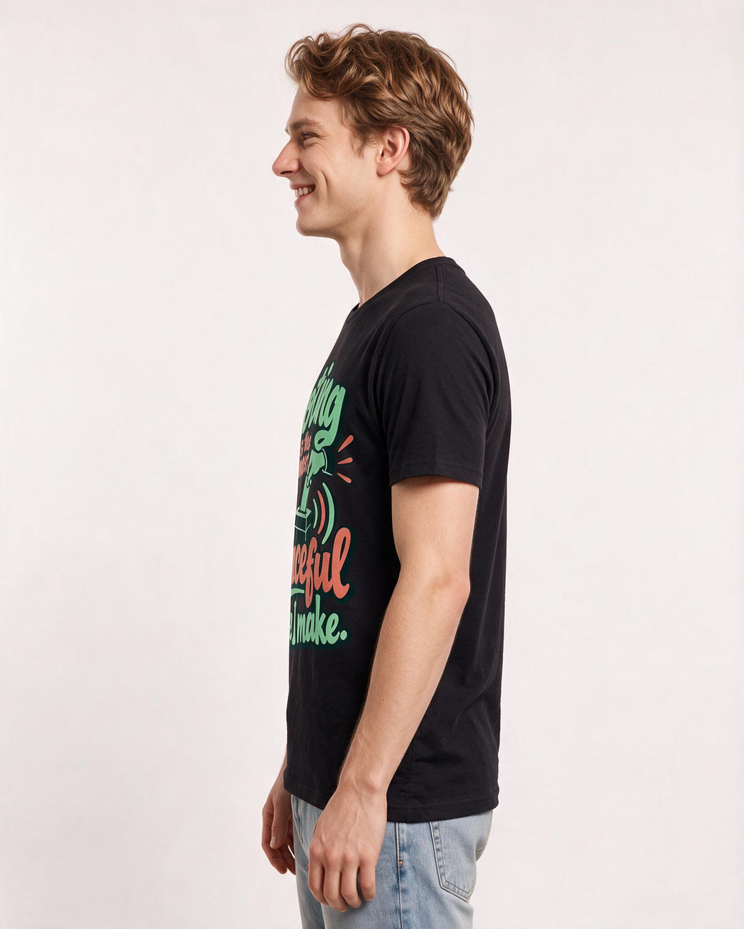 Political Statement Black T-Shirt for Men – Everyday Expression Graphic Tee product image 2