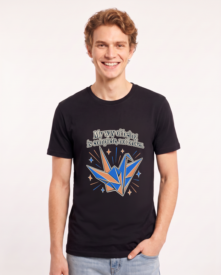 My way of being is complete, not broken - Men's Black T-Shirt product image 2