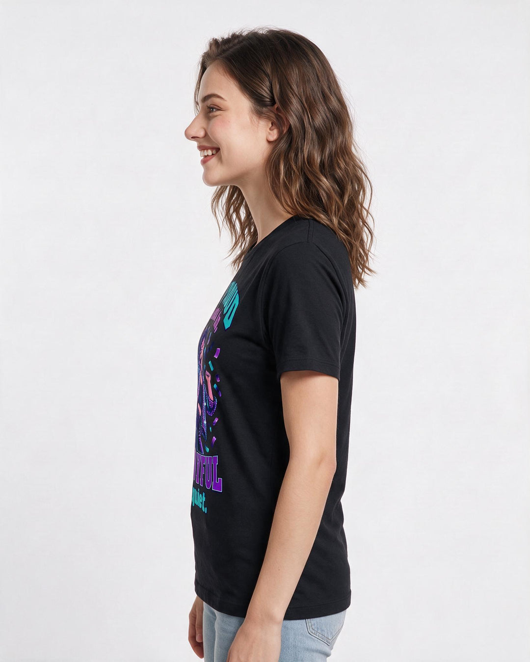 Pride Black T-Shirt for Women – Everyday Expression Graphic Tee product image 2