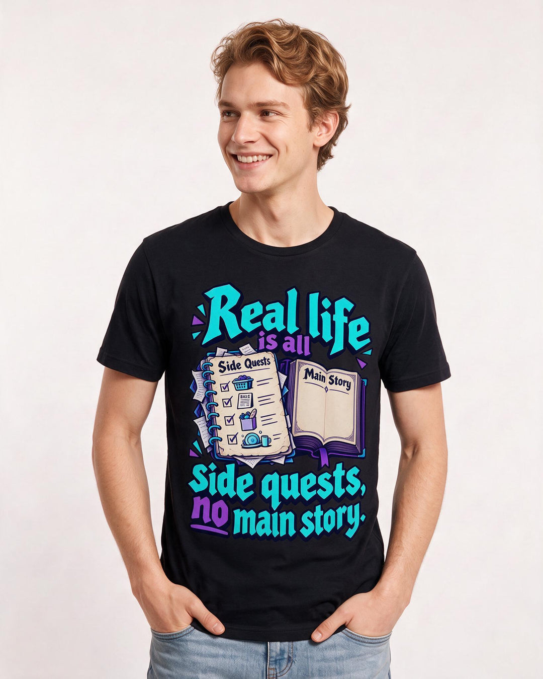 Gaming Black T-Shirt for Men – Game Night Graphic Tee product image 1