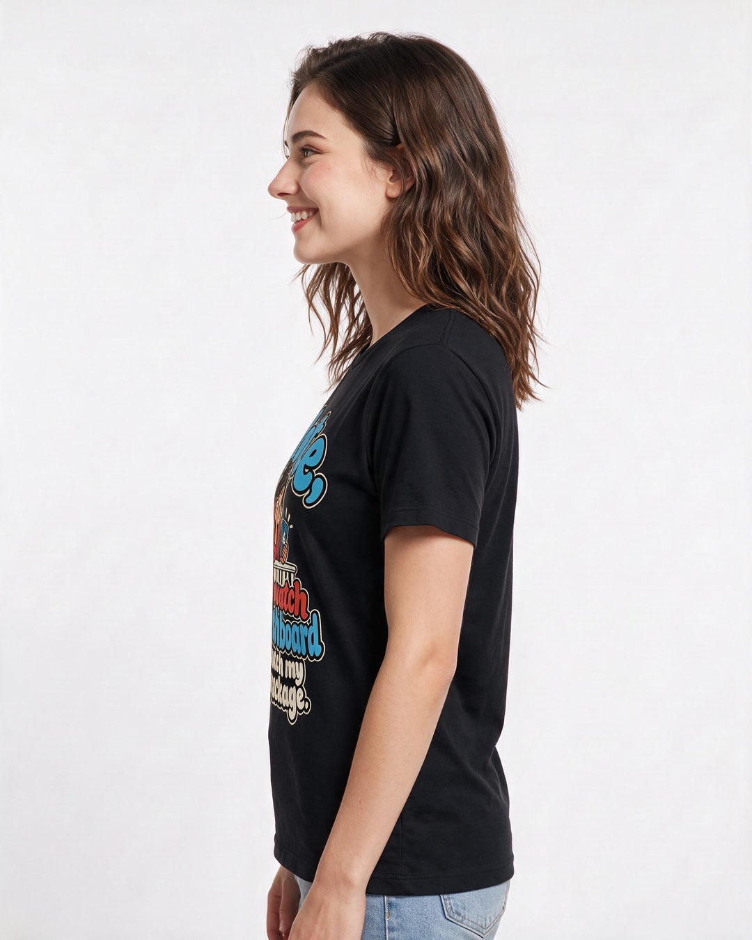 Political Statement Black T-Shirt for Women – Everyday Expression Graphic Tee product image 2