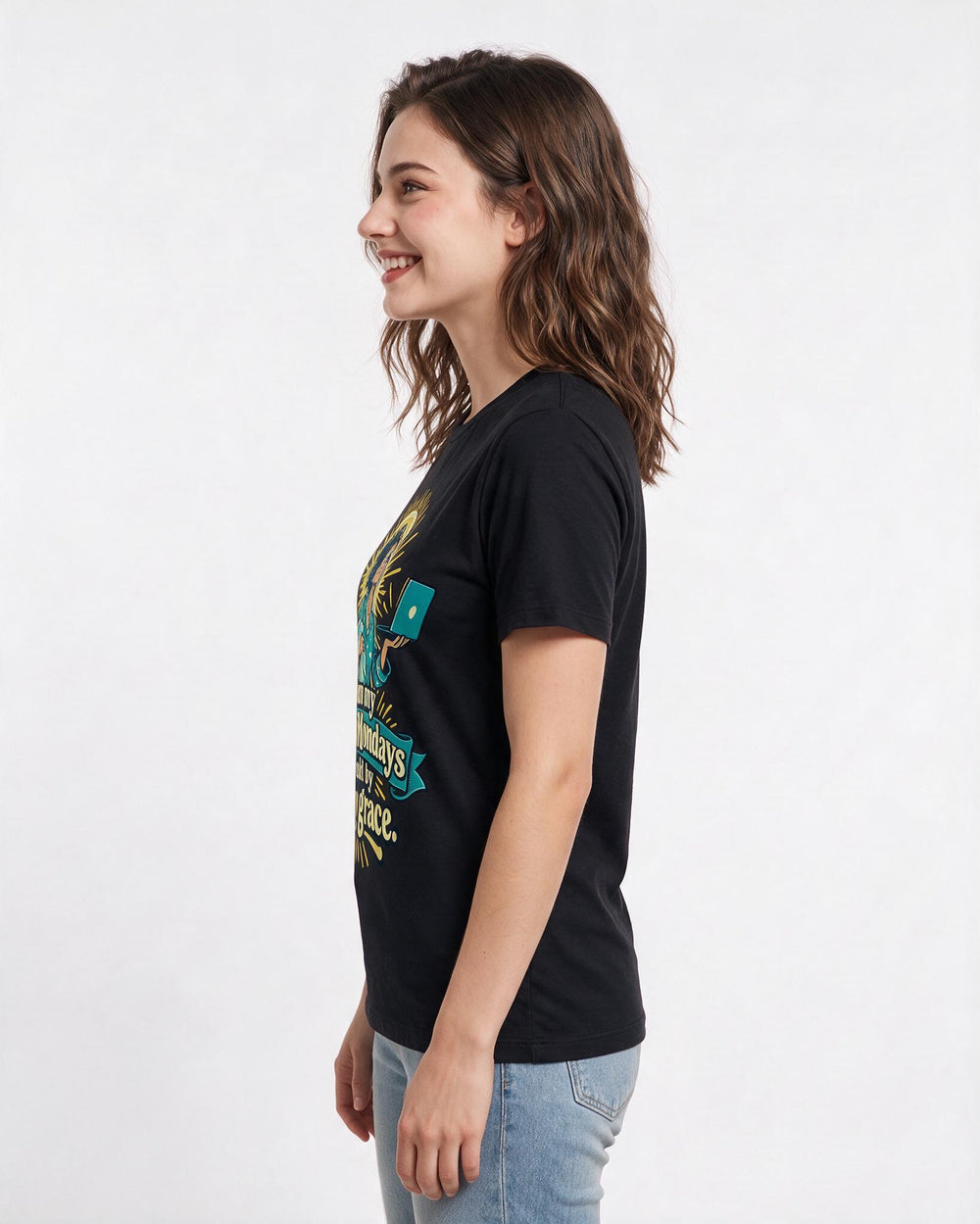 Christian Faith Black T-Shirt for Women – Everyday Expression Graphic Tee product image 2