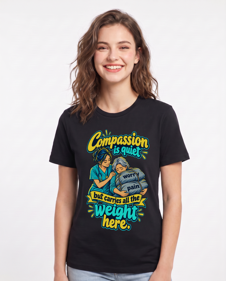 Nurse Black T-Shirt for Women – Nursing Life Graphic Tee product image 3