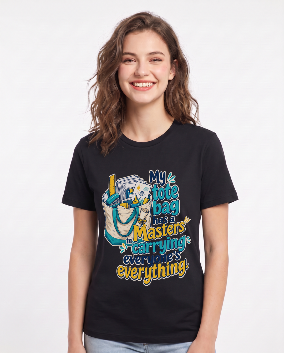 Teacher Black T-Shirt for Women – Everyday Expression Graphic Tee product image 1