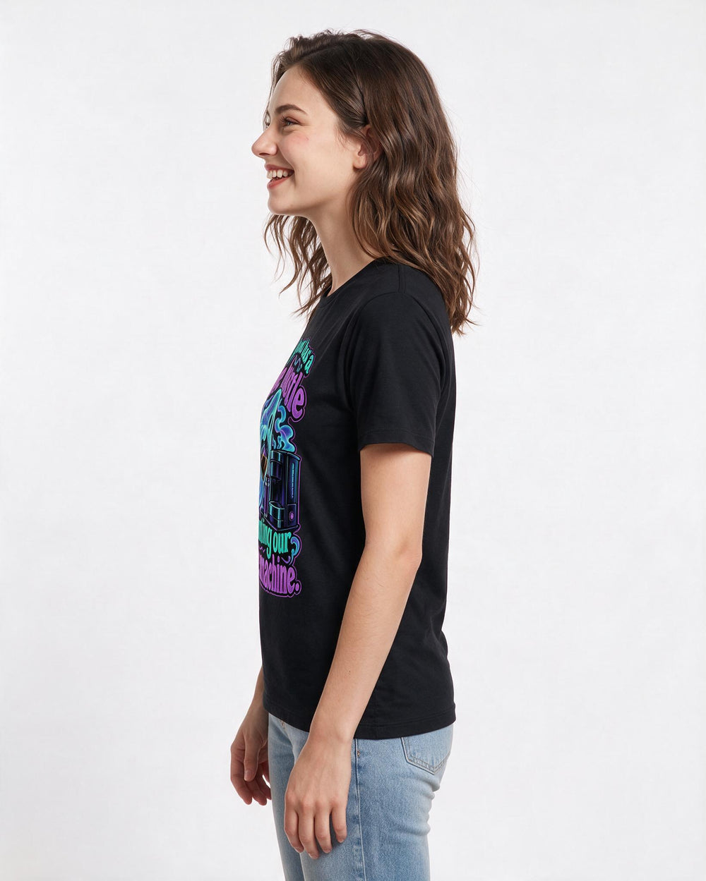 Halloween Black T-Shirt for Women – Halloween Theme Graphic Tee product image 2