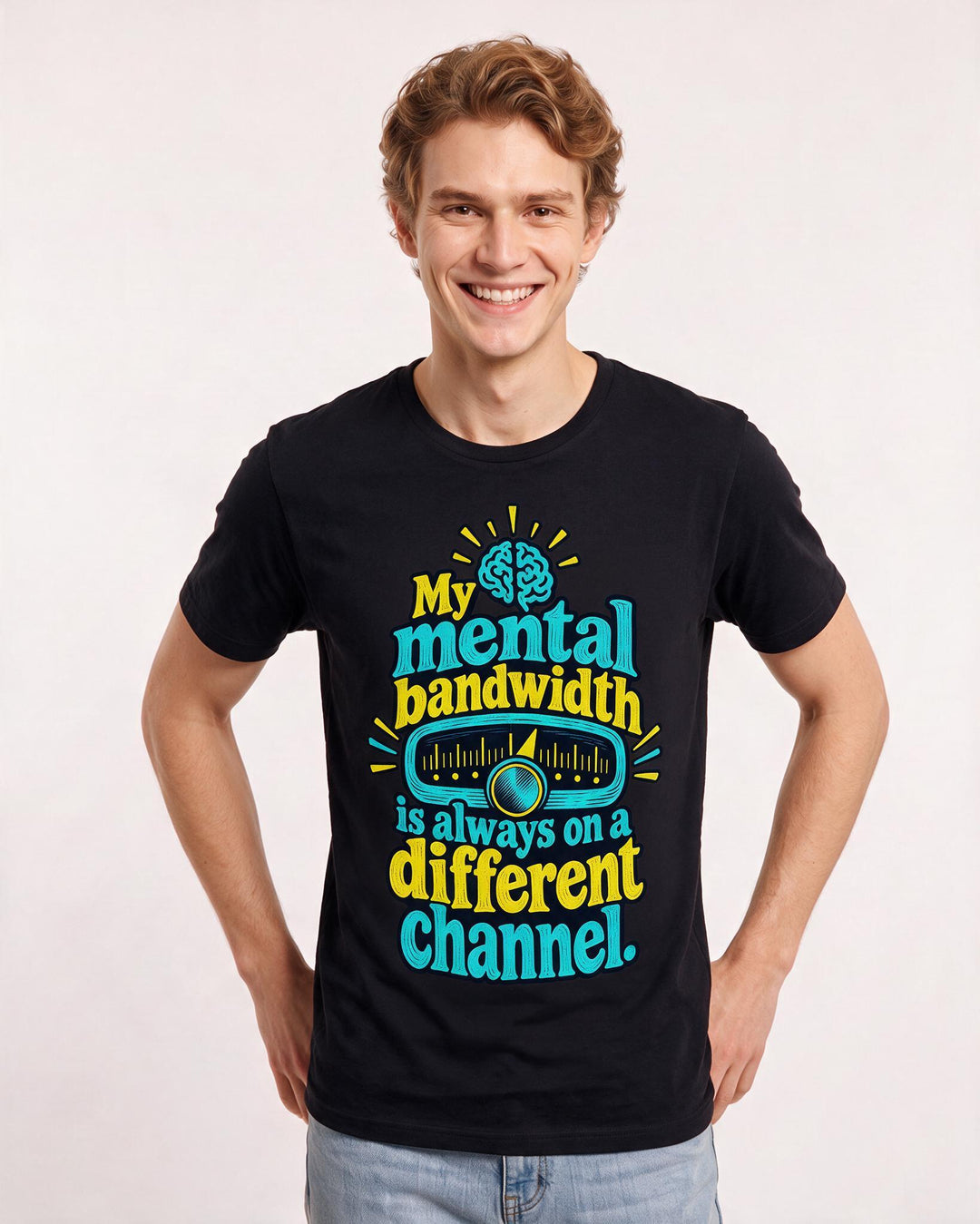 Neurodiversity Black T-Shirt for Men – Everyday Expression Graphic Tee product image 1