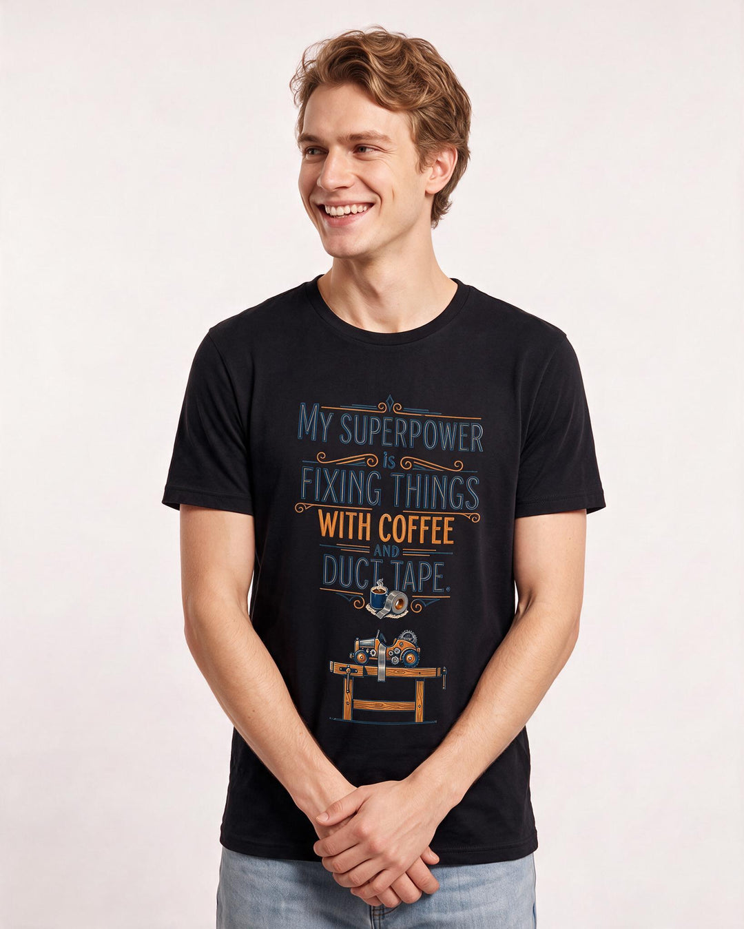 Mom Black T-Shirt for Men – Everyday Expression Graphic Tee product image 1