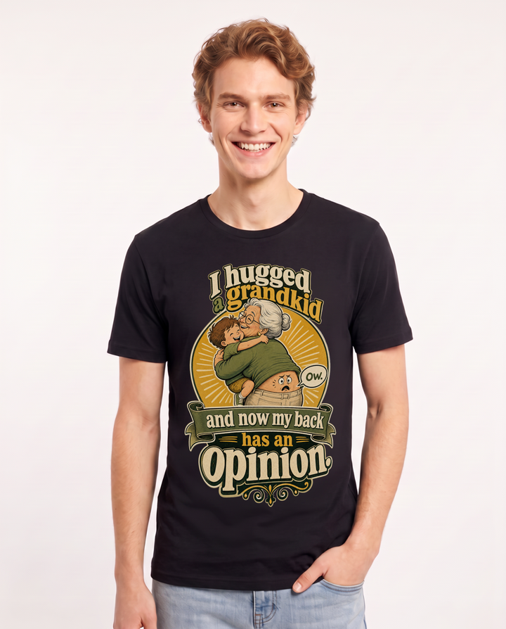 Grandparent Black T-Shirt for Men – Everyday Expression Graphic Tee product image 3