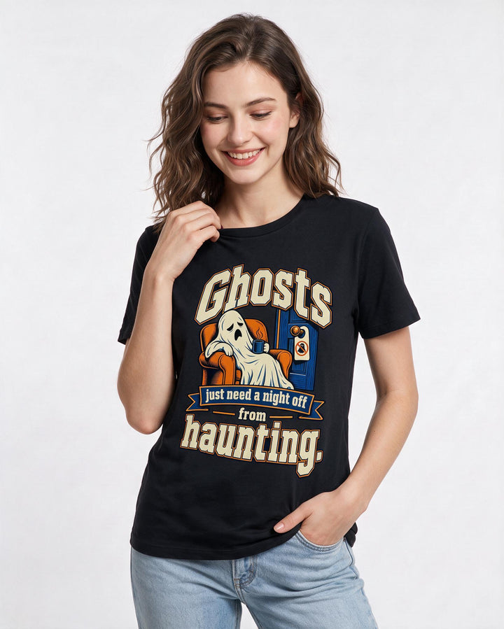Halloween Black T-Shirt for Women – Halloween Theme Graphic Tee product image 1