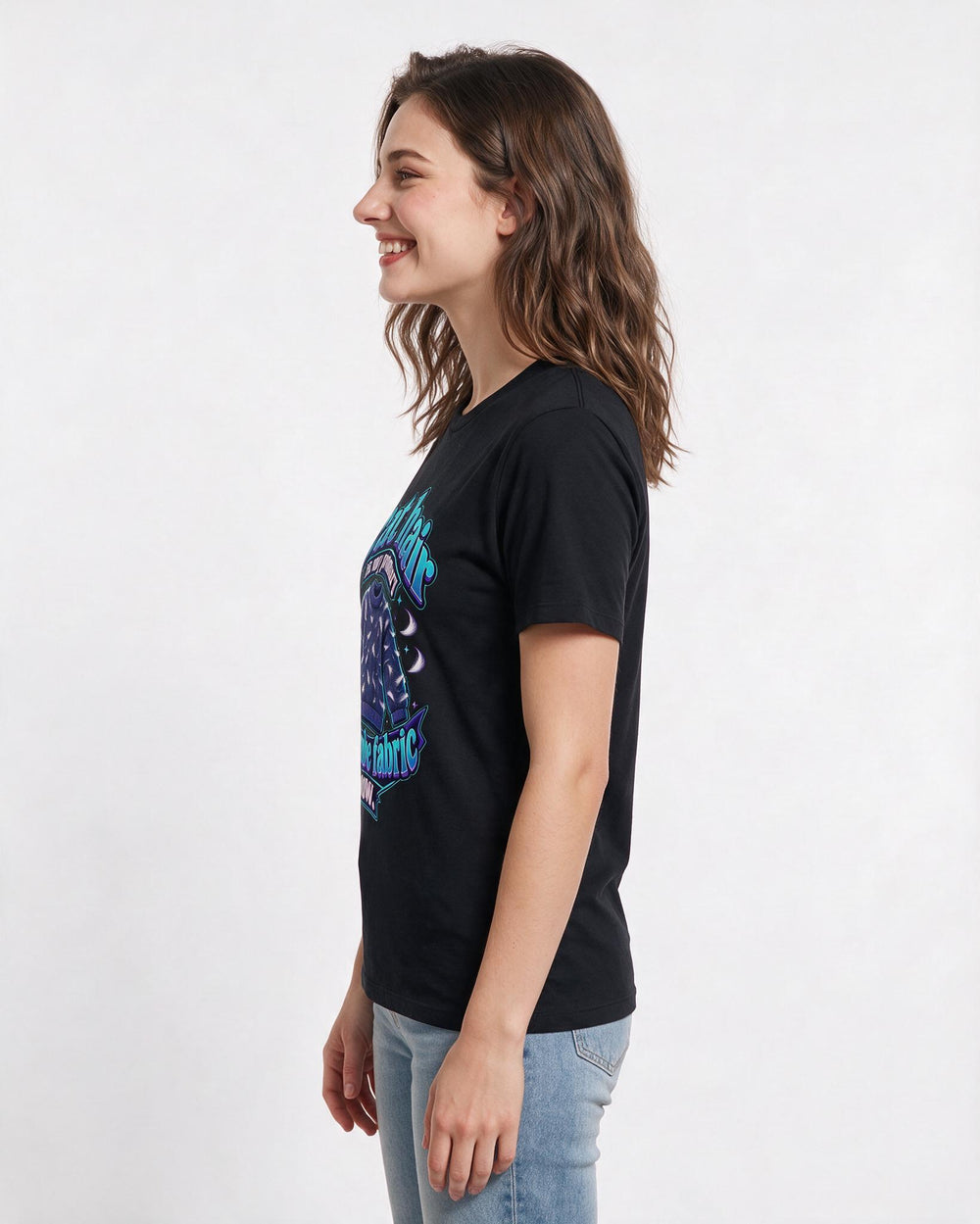 Cat Lover Black T-Shirt for Women – Everyday Expression Graphic Tee product image 2