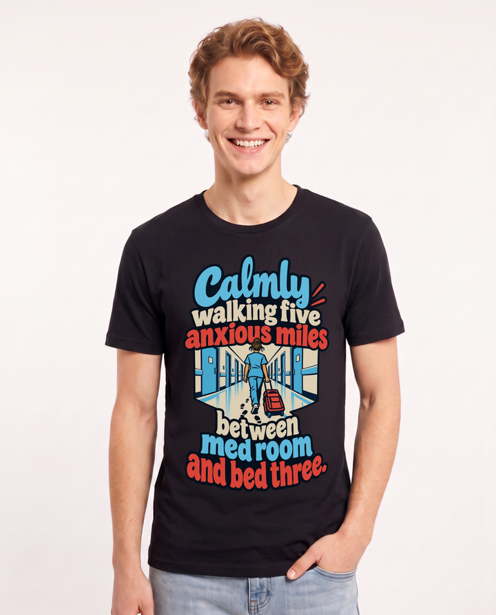 Nurse Black T-Shirt for Men – Nursing Life Graphic Tee product image 3