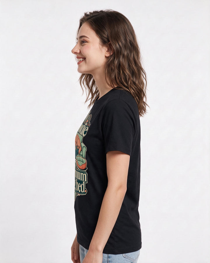 Cat Lover Black T-Shirt for Women – Everyday Expression Graphic Tee product image 2