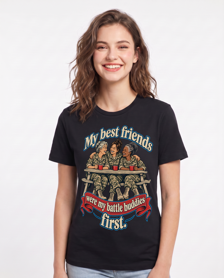 Veteran Black T-Shirt for Women – Everyday Expression Graphic Tee product image 3