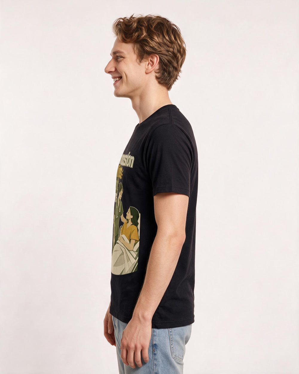 Nurse Black T-Shirt for Men – Nursing Life Graphic Tee product image 2
