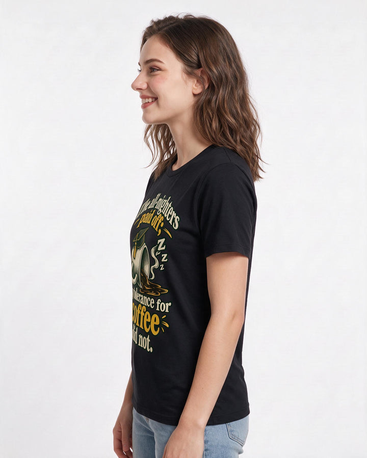 Graduation Black T-Shirt for Women – Everyday Expression Graphic Tee product image 2