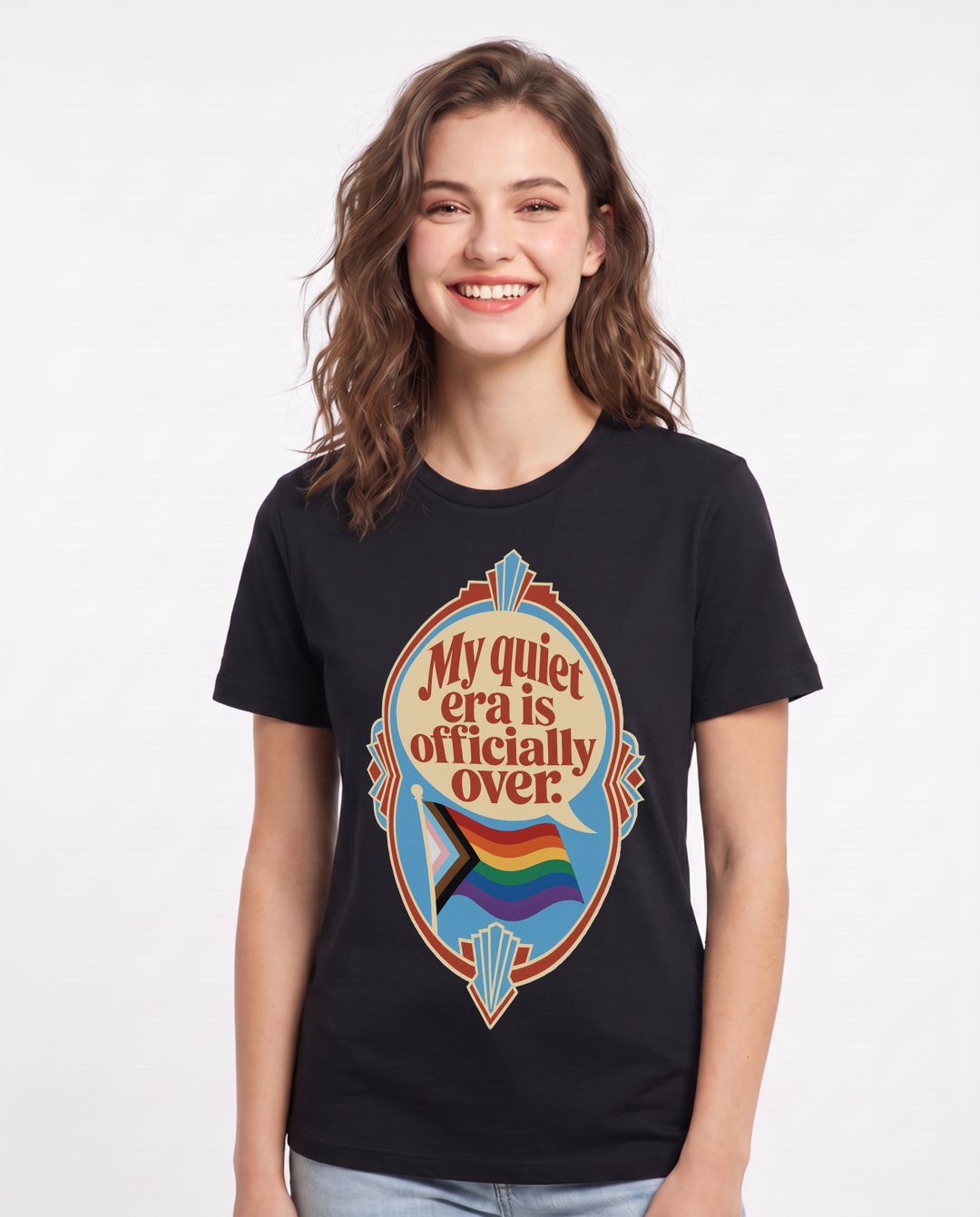 Graphic Women's Black T-Shirt - My quiet era is officially over. product image 1