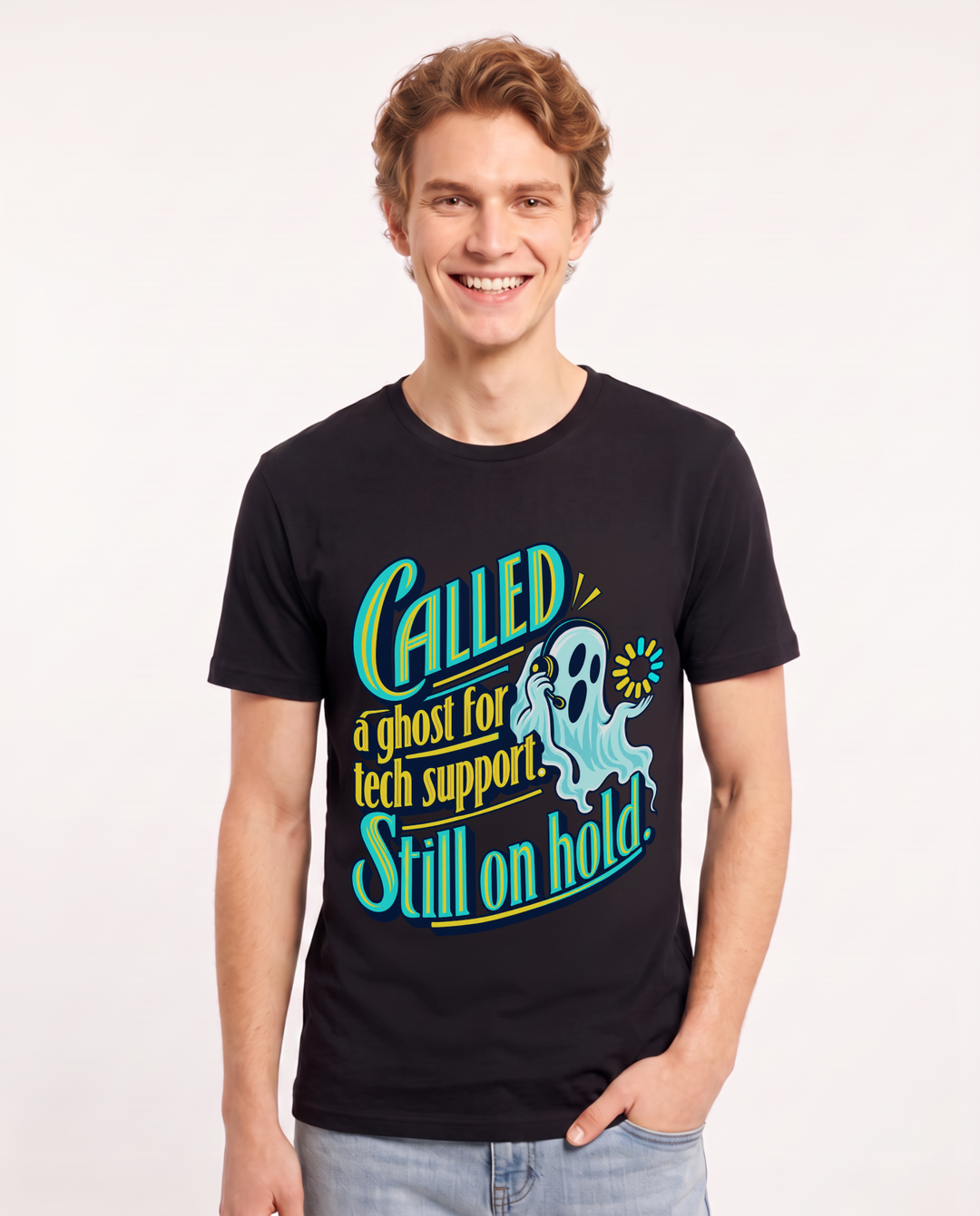 Halloween Black T-Shirt for Men – Halloween Theme Graphic Tee product image 3