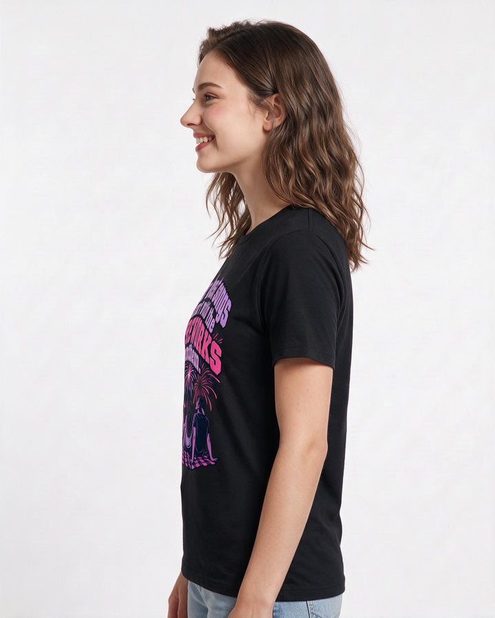 Patriotic Black T-Shirt for Women – Everyday Expression Graphic Tee product image 2
