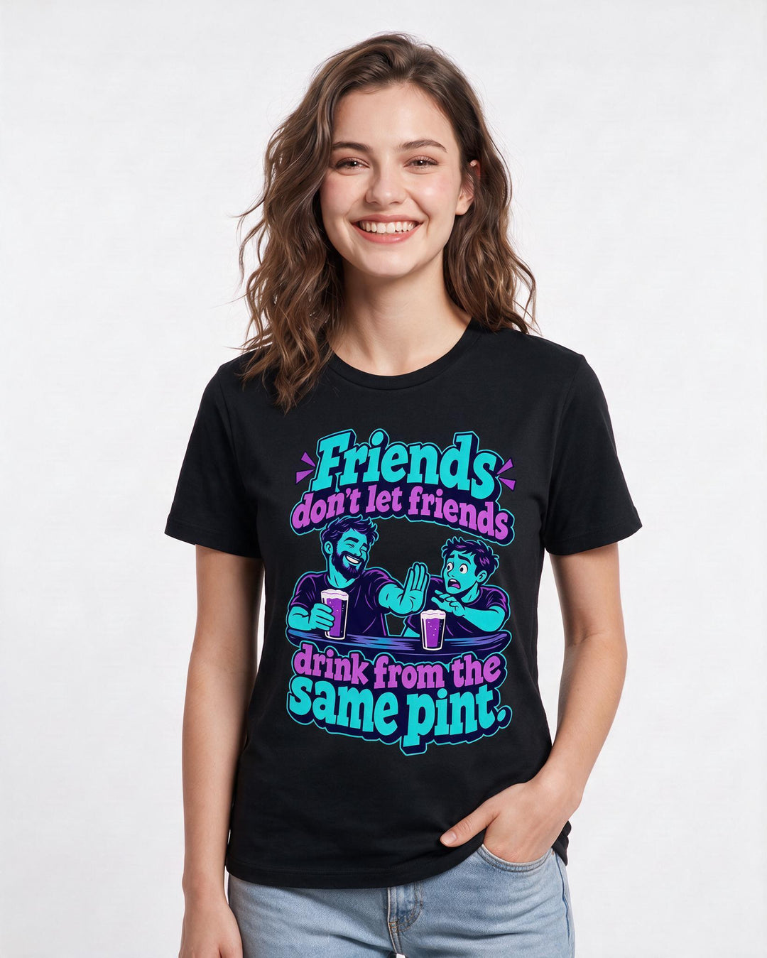 Beer Black T-Shirt for Women – Everyday Expression Graphic Tee product image 1
