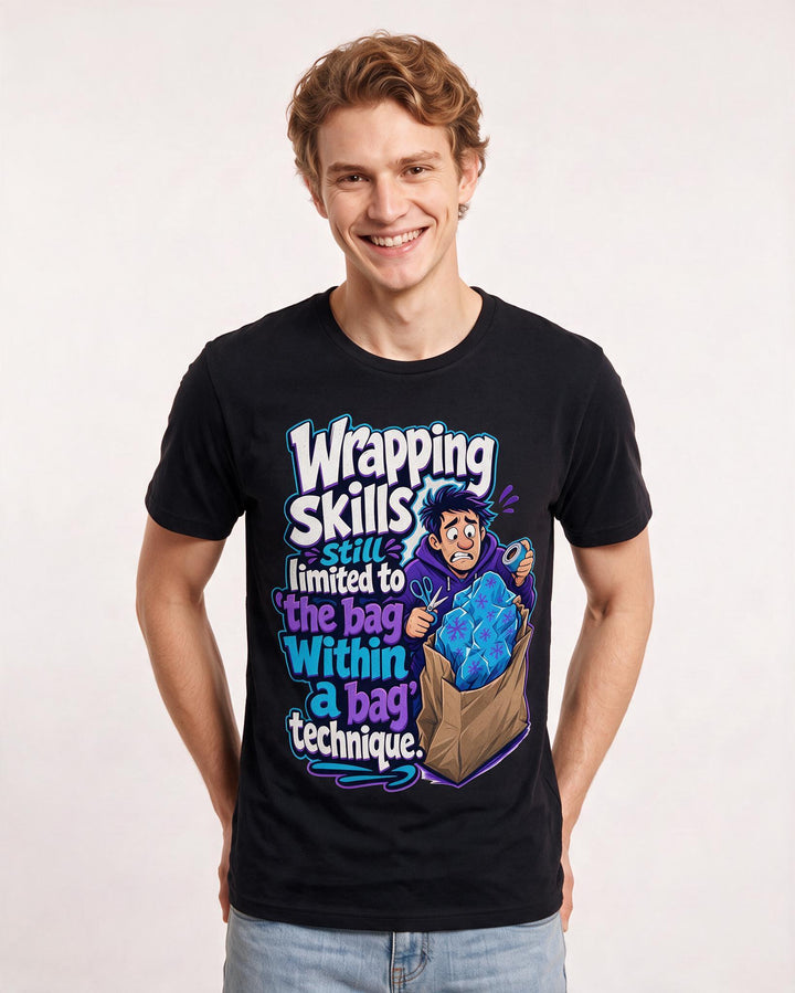 Christmas Black T-Shirt for Men – Holiday Theme Graphic Tee product image 1