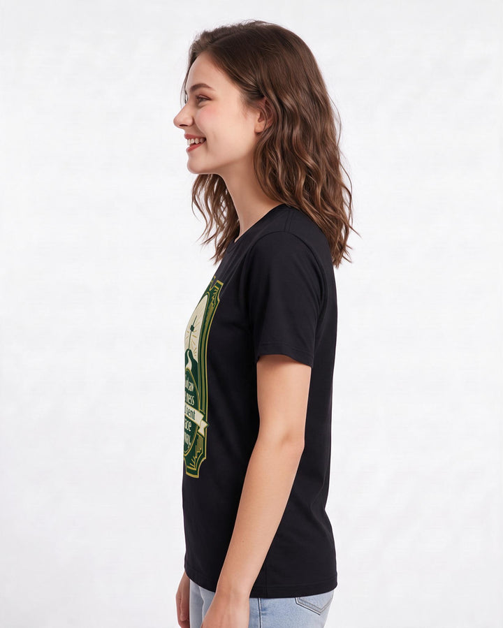 Graphic Women's Black T-Shirt - God saw the mess and sent grace product image 2