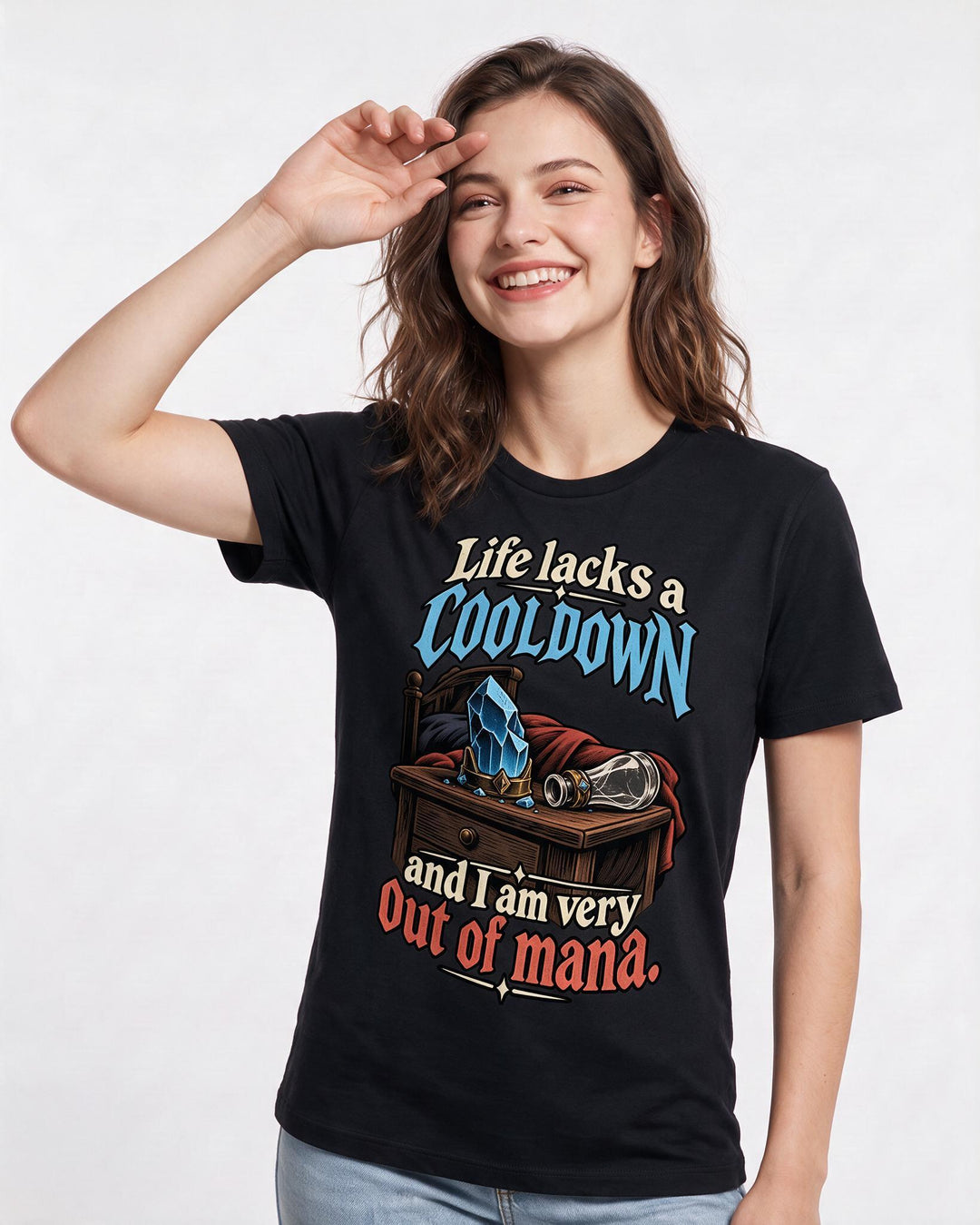 Gaming Black T-Shirt for Women – Game Night Graphic Tee product image 1