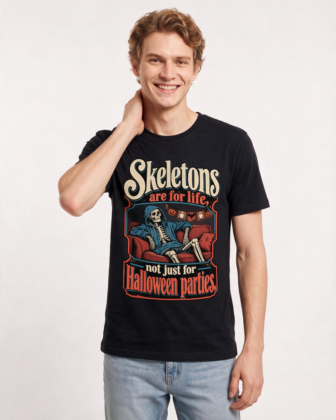 Halloween Black T-Shirt for Men – Halloween Theme Graphic Tee product image 1