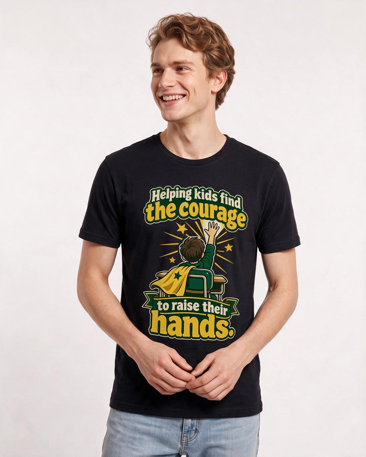 Teacher Black T-Shirt for Men – Everyday Expression Graphic Tee product image 1