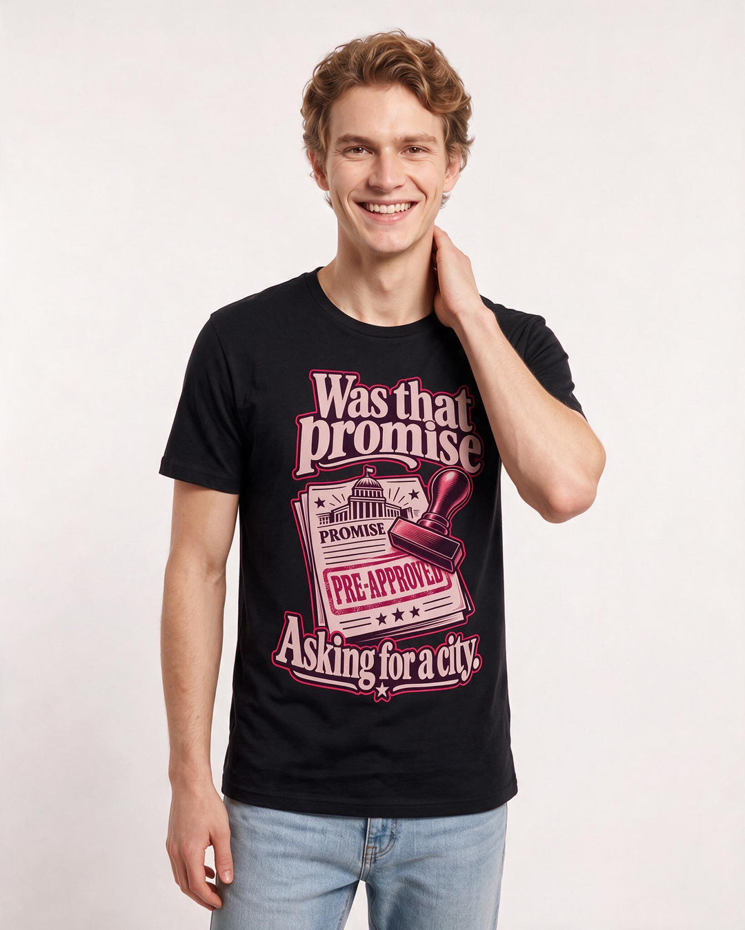 Political Statement Black T-Shirt for Men – Everyday Expression Graphic Tee product image 1