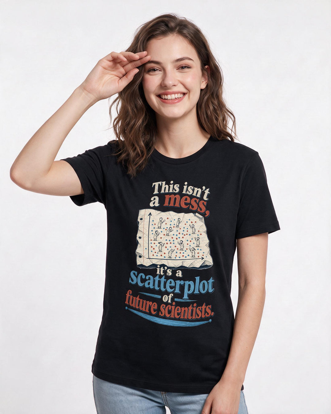 Teacher Black T-Shirt for Women – Everyday Expression Graphic Tee product image 1