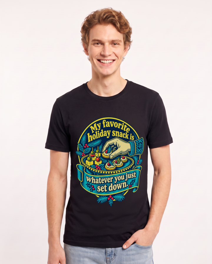 Christmas Black T-Shirt for Men – Holiday Theme Graphic Tee product image 3