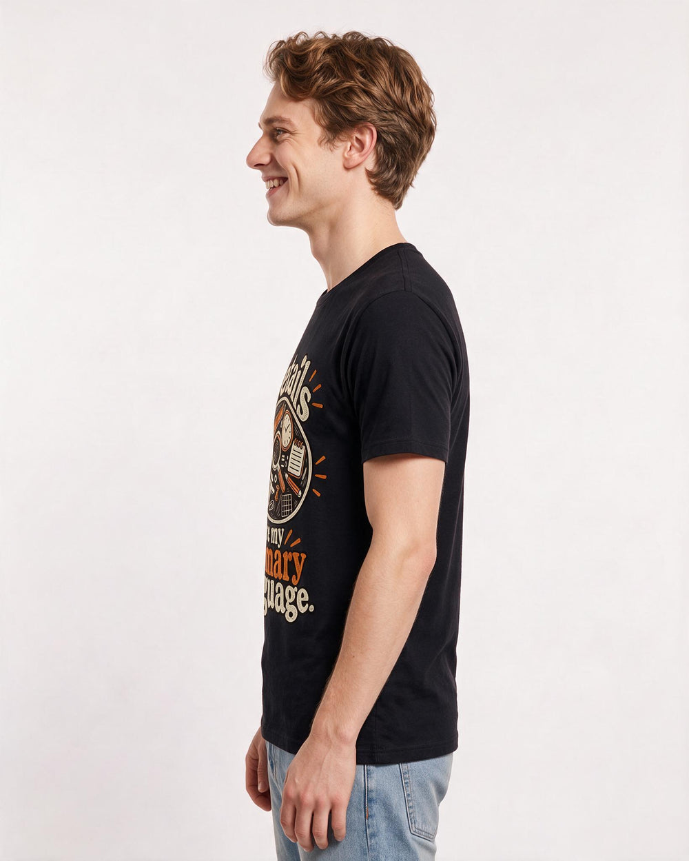 Neurodiversity Black T-Shirt for Men – Everyday Expression Graphic Tee product image 2