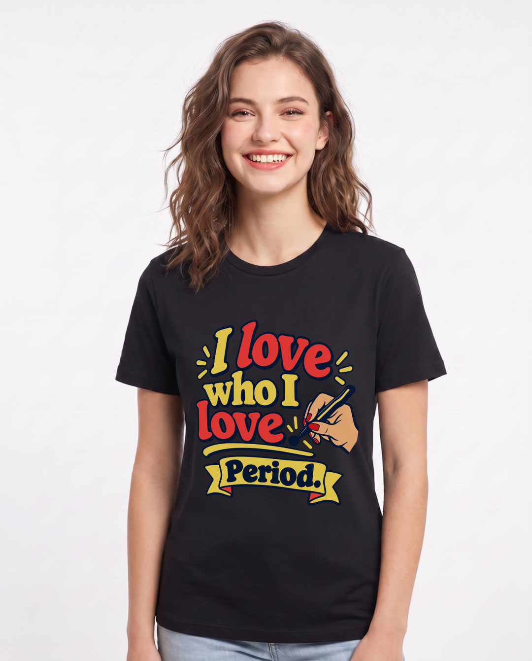 Pride Black T-Shirt for Women – Everyday Expression Graphic Tee product image 3