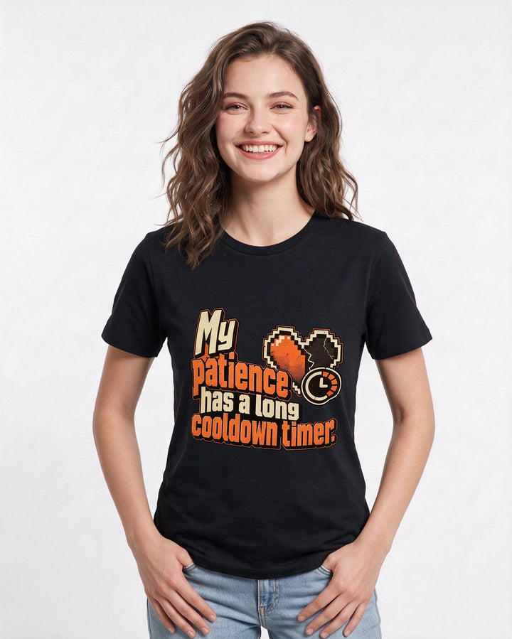 Gaming Black T-Shirt for Women – Game Night Graphic Tee product image 1