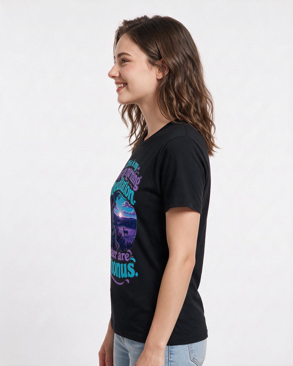 Hunting Black T-Shirt for Women – Everyday Expression Graphic Tee product image 2