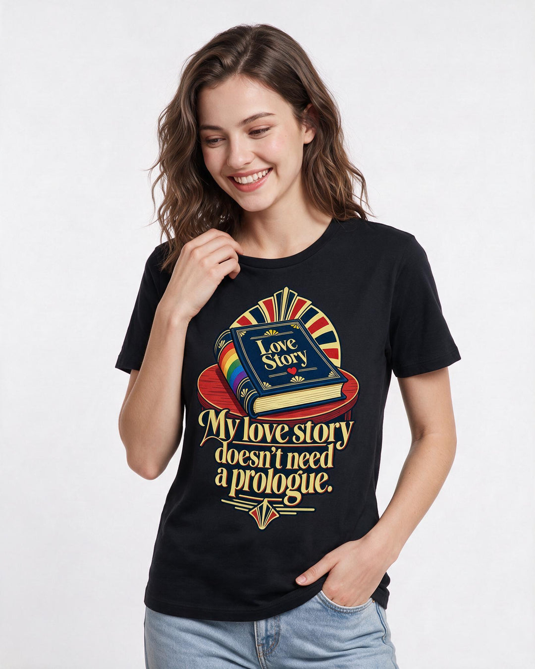 Pride Black T-Shirt for Women – Everyday Expression Graphic Tee product image 1