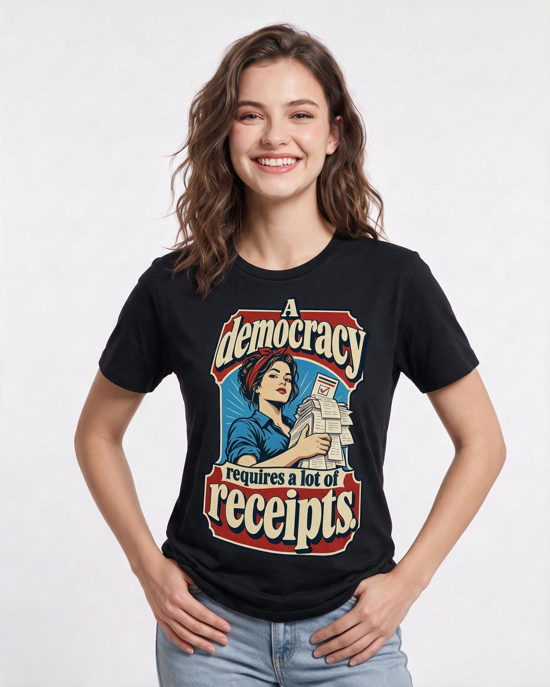 Political Statement Black T-Shirt for Women – Everyday Expression Graphic Tee product image 1